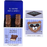 Škatuľka so 16 penovými medvedíkmi marshmallow DUO v mliečnej čokoláde s karamelom 245 g